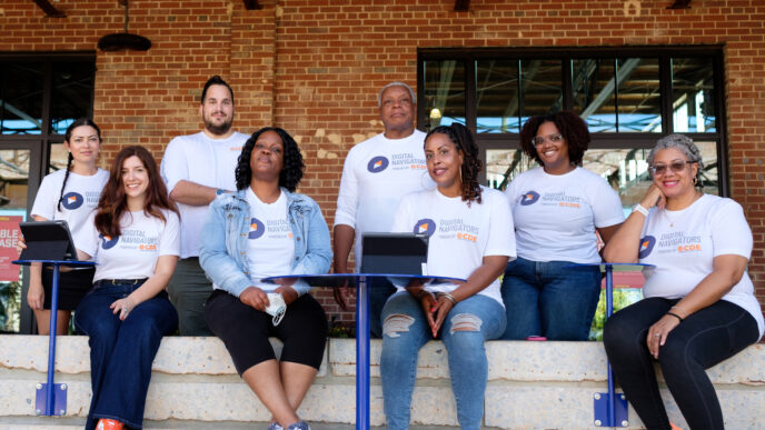 Members of the CDE team sitting outside