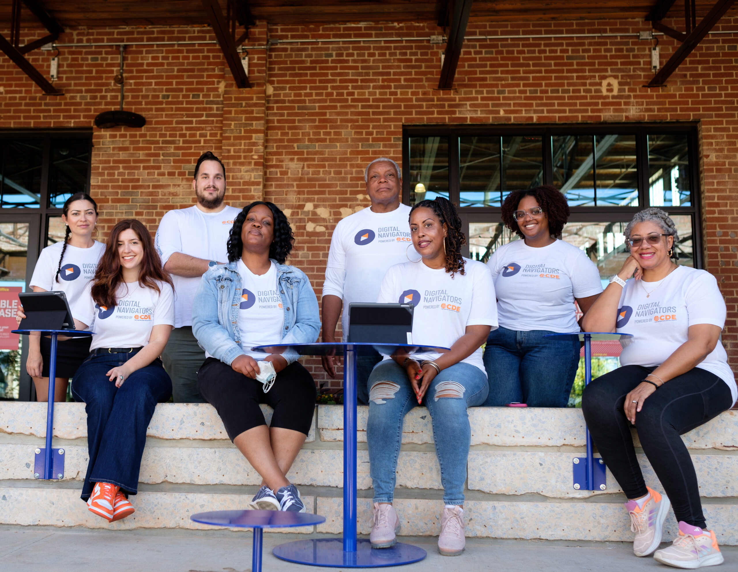 Members of the CDE team sitting outside