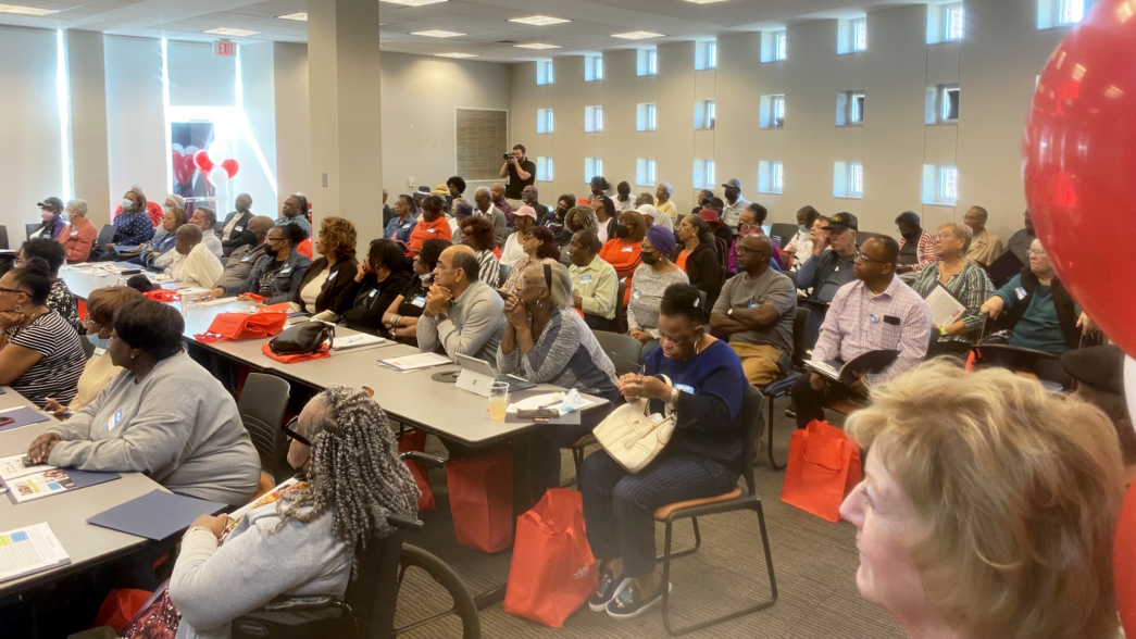 Students at a AARP Tech Titans Event